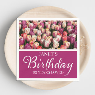 Serviette En Papier Serviettes élégantes pour 60e anniversaire avec tu