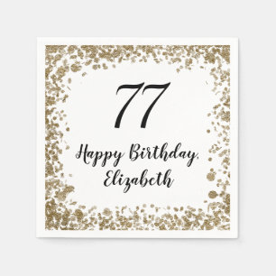 Serviette En Papier Serviettes élégantes pour 77e anniversaire avec pa