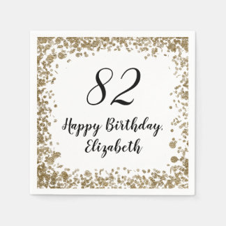 Serviette En Papier Serviettes élégantes pour 82e anniversaire avec pa