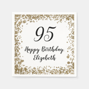 Serviette En Papier Serviettes élégantes pour 95e anniversaire avec pa