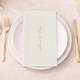 Serviette En Papier Serviettes élégantes pour invités de mariage 'À la