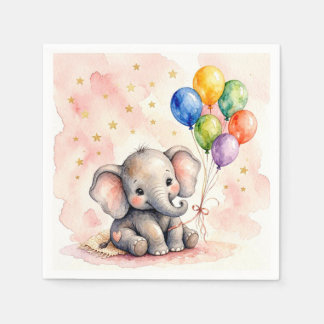 Serviette En Papier Serviettes éléphant bébé.