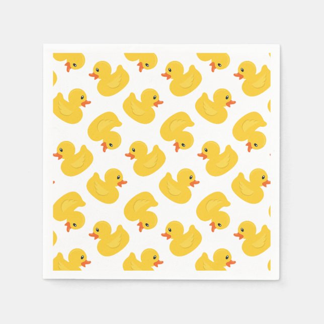 Serviette En Papier Serviettes en caoutchouc jaune - Baby shower & Bir (Devant)