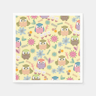 Serviette En Papier Serviettes en crème de hibou