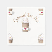 Serviettes en latte et en crème trempée (café)