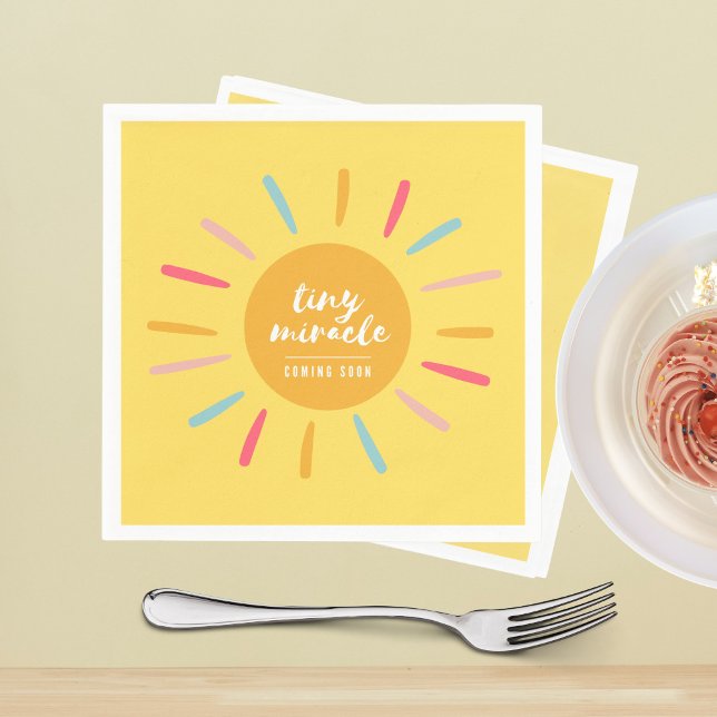 Serviette En Papier Serviettes en papier, Baby shower miracle minuscul (Créateur téléchargé)