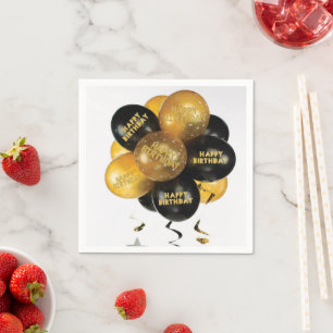 Serviette En Papier Serviettes en papier, Ballons Joyeux anniversaire