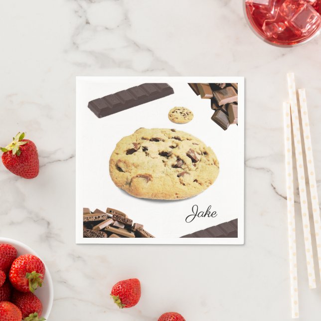 Serviette En Papier Serviettes en papier, Chip de chocolat Cookies (En situation)