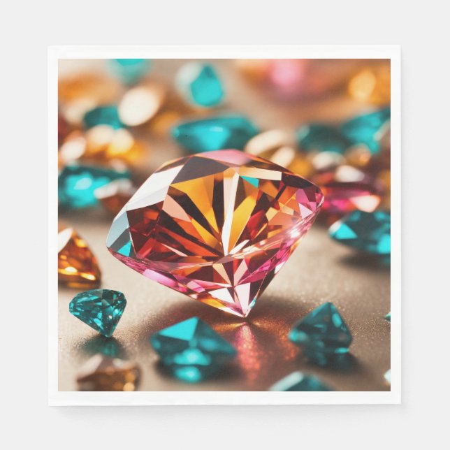 Serviette En Papier "Serviettes en papier Diamond Design" (Devant)