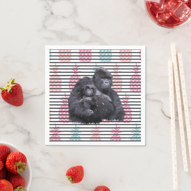 Serviette En Papier serviettes en papier, Gorilla Baby Pineappy (En situation)