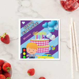 Serviette En Papier Serviettes en papier, Joyeux gâteau de voiture pou