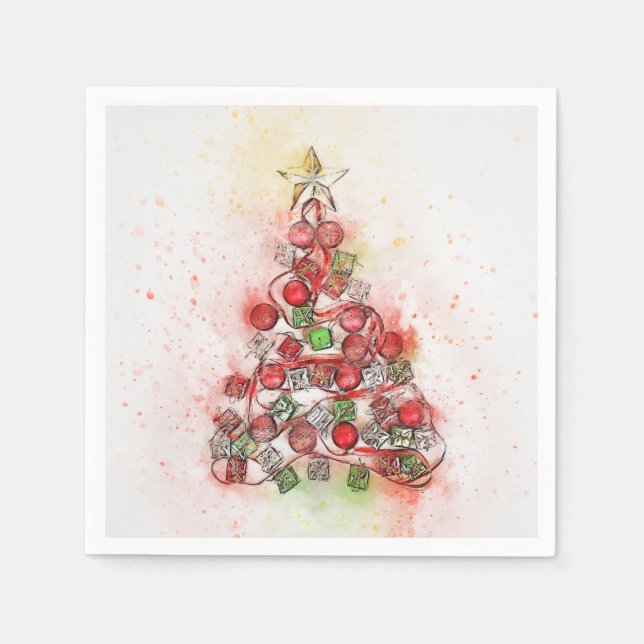 Serviette En Papier Serviettes en Papier. Noël. (Devant)