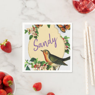 Serviette En Papier Serviettes en papier, oiseaux Vintages