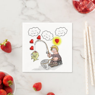 Serviette En Papier Serviettes en papier, Pêcheur pêchant des nuages d