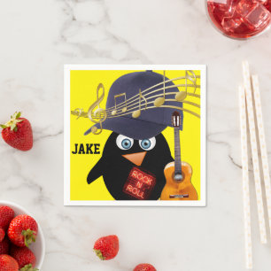Serviette En Papier Serviettes en papier, Rock n Roll au Penguin Guita