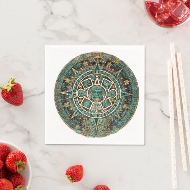 Serviette En Papier serviettes en papier, vert aztèque (En situation)