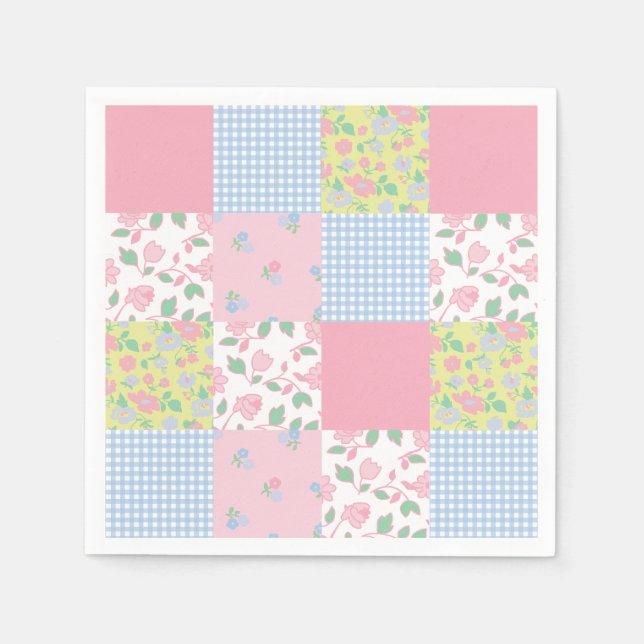 Serviette En Papier Serviettes en Patchwork (Devant)