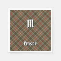 Serviettes en tartan altéré de chasse Clan Fraser