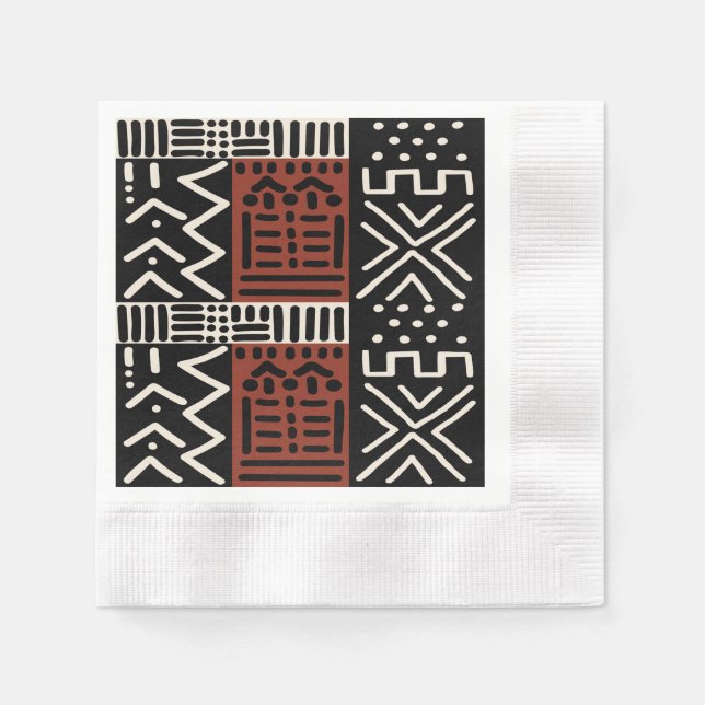 Serviette En Papier Serviettes en tissu de boue africaine Bogolan Insp (Devant)