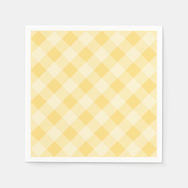 Serviette En Papier Serviettes en vichy pastel jaune (Devant)