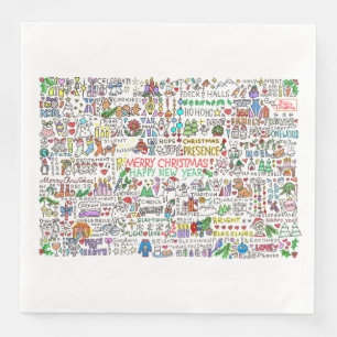 Serviette En Papier Serviettes Festive Christmas Spirit