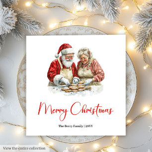 Serviette En Papier Serviettes festives vintage de Père Noël rustique