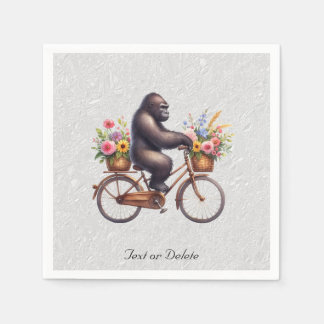 Serviette En Papier Serviettes Fleuris Vélo Gorille