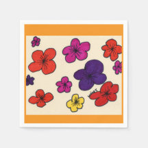 Serviettes florales