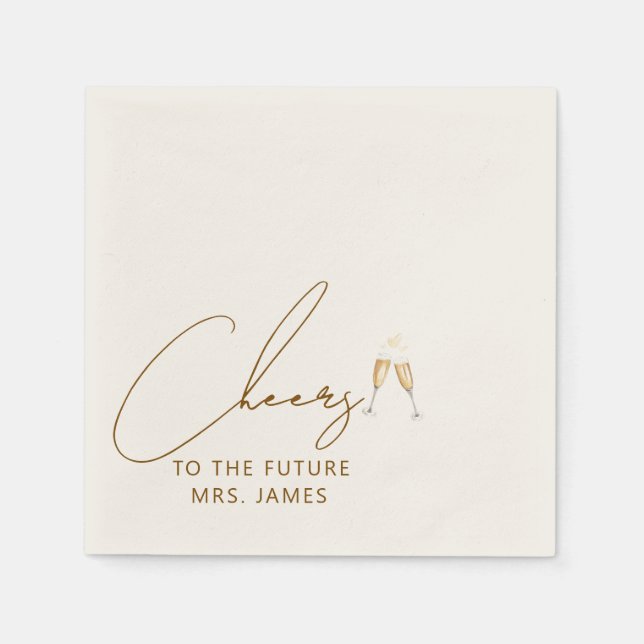 Serviette En Papier Serviettes Future Mrs enterrement de vie de jeune  (Devant)