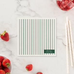 Serviette En Papier Serviettes Green & Ecru vintages pour la réception