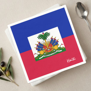 Serviette En Papier Serviettes Haïti, Drapeau haïtien pour les fans de