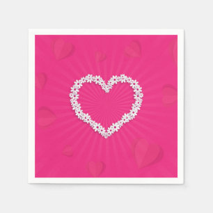 Serviette En Papier Serviettes Heart