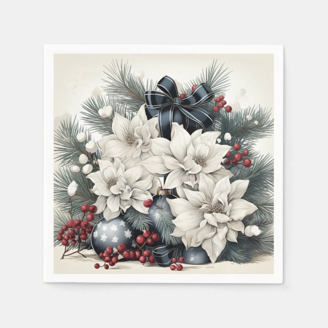 Serviette En Papier Serviettes Joyeux Noël (Devant)