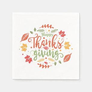 Serviette En Papier Serviettes Joyeux Thanksgiving