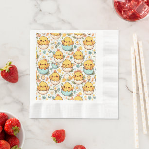 Serviette En Papier Serviettes Kawaii Poussin de Pâques – Poussin de b