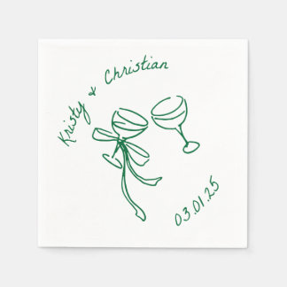 Serviette En Papier Serviettes Mariage de pain au champagne sur mesure