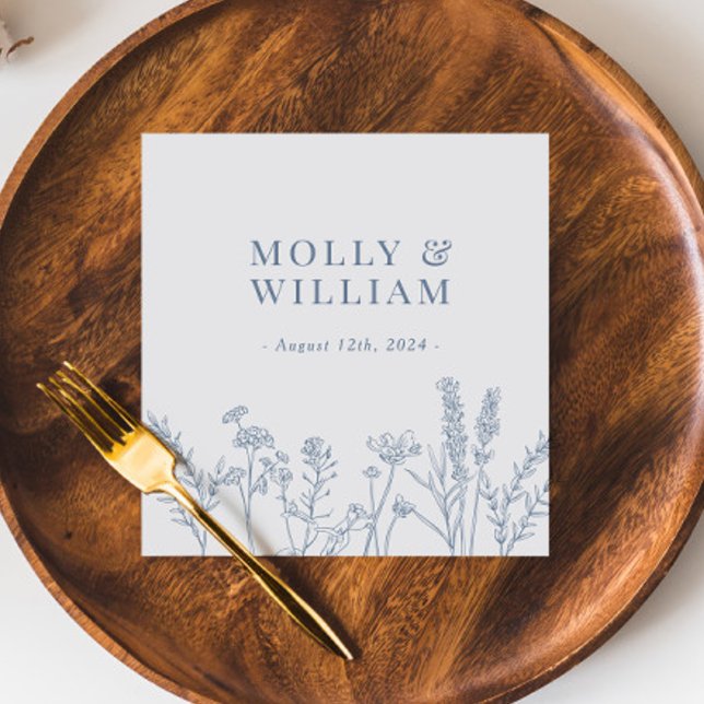 Serviette En Papier Serviettes Mariage Fleur sauvage (Créateur téléchargé)