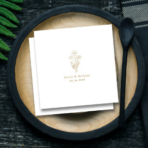 Serviette En Papier Serviettes Mariage Gold de luxe : Célébration roma