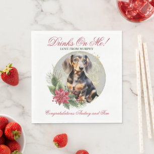 Serviette En Papier Serviettes Mariages Chien Dachshund Avec Chiens Ph