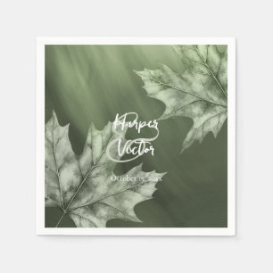 Serviette En Papier serviettes mariages de automne feuilles en érable 