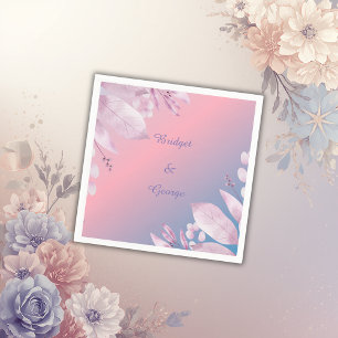 Serviette En Papier Serviettes mariages en fleur de cerisier pastel