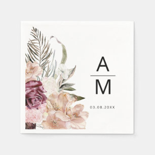 Serviette En Papier Serviettes Mariages florales