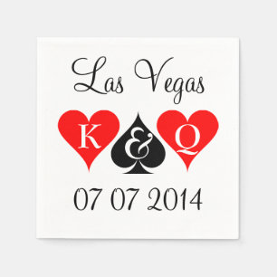 Serviette En Papier Serviettes mariages Las Vegas avec costumes monogr