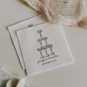 Serviette En Papier Serviettes Mariages Levées à la main
