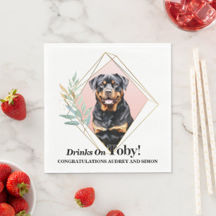 Serviette En Papier Serviettes Mariages Rottweiler avec Chiens Photo