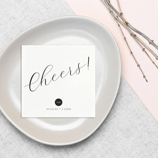 Serviette En Papier Serviettes Mariages simples et modernes - À la foi (Créateur téléchargé)