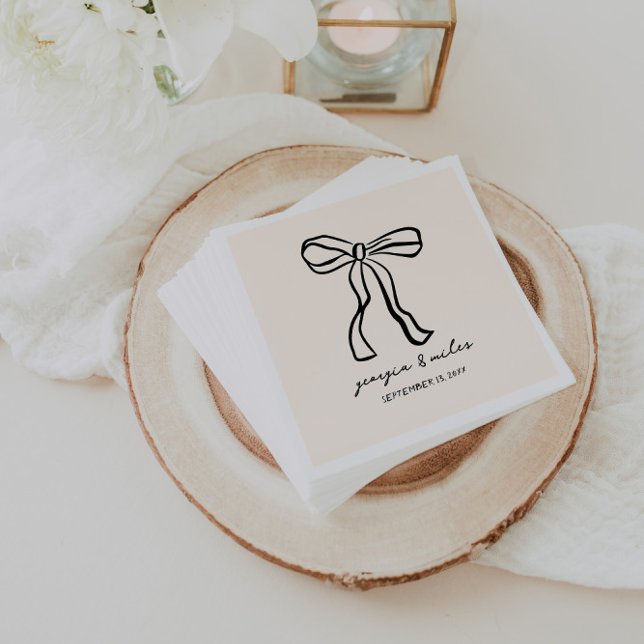 Serviette En Papier Serviettes Mariages Tirées À Main Rétro (Créateur téléchargé)