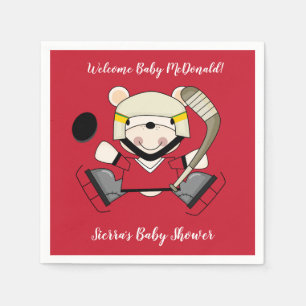 Serviette En Papier Serviettes mignonnes de hockey sur glace de joueur