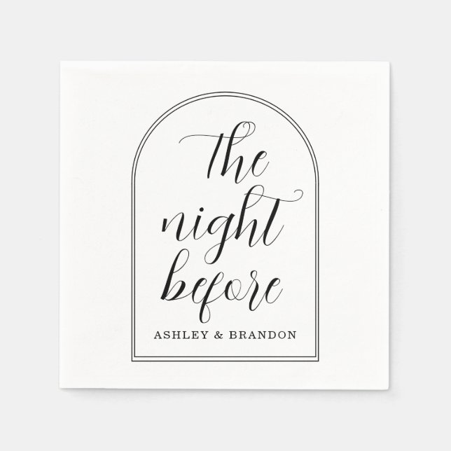 Serviette En Papier Serviettes Minimal Script  La Nuit Avant (Devant)
