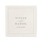 Serviettes minimalistes Mariage en argent